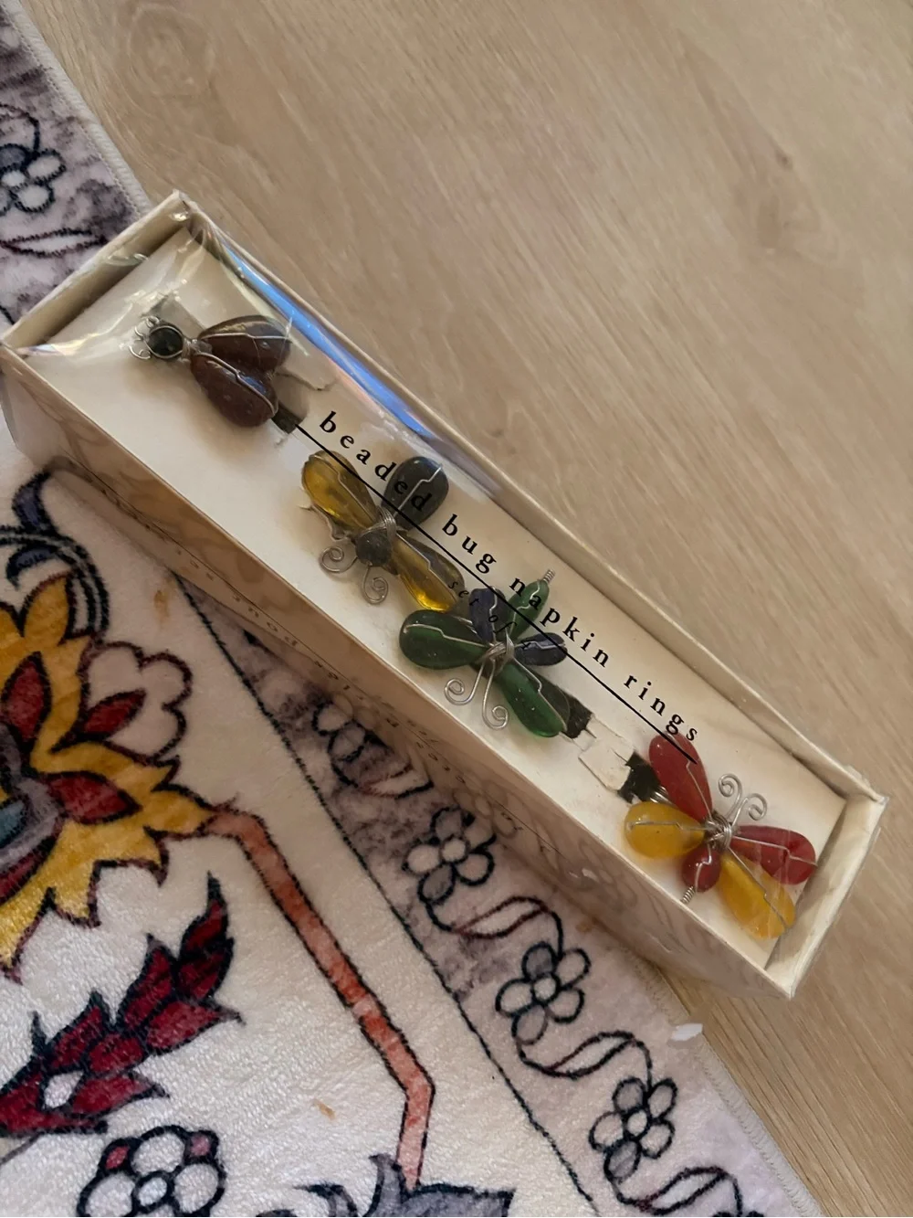 🍾 pier 1 bug napkin rings NEW